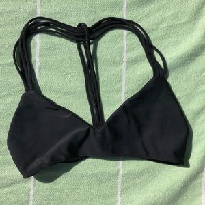 Mikoh strappy bikini top - black - XS